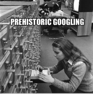 Prehistoric Googling - card catalog